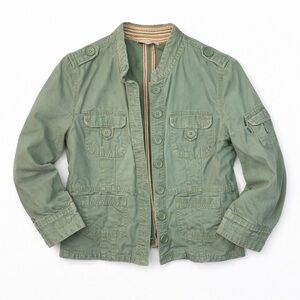 Periscope Army Green Jacket with Pink Trim - Women’s Large